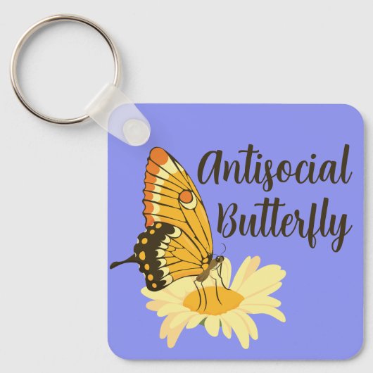 Witziges Geschenk für die Einführung antisozialer  Schlüsselanhänger (Vorderseite)