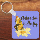 Witziges Geschenk für die Einführung antisozialer  Schlüsselanhänger (Vorderseite)