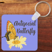 Witziges Geschenk für die Einführung antisozialer  Schlüsselanhänger (Rückseite)