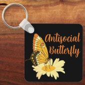 Witziges Geschenk für die Einführung antisozialer  Schlüsselanhänger (Vorderseite)