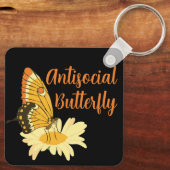 Witziges Geschenk für die Einführung antisozialer  Schlüsselanhänger (Rückseite)