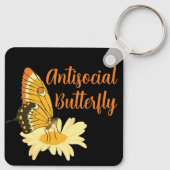 Witziges Geschenk für die Einführung antisozialer  Schlüsselanhänger (Rückseite)