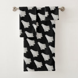 Witziges Gespenst Halloween vergangener Zeichn Badhandtuch Set