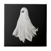Witziges Gespenst Halloween vergangener Zeichn Fliese (Vorderseite)
