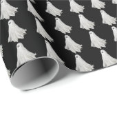 Witziges Gespenst Halloween vergangener Zeichn Geschenkpapier (Rolleneckpunkt)