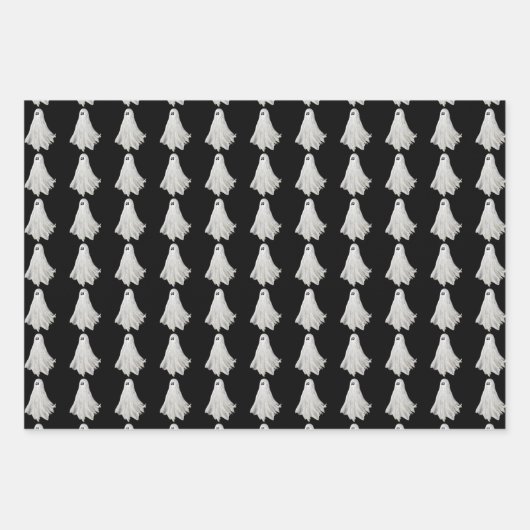Witziges Gespenst Halloween vergangener Zeichn Geschenkpapier Set (Vorderseite)