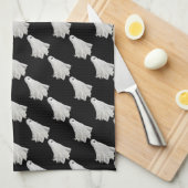 Witziges Gespenst Halloween vergangener Zeichn Geschirrtuch (Viertel Falte)