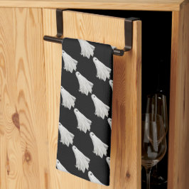 Witziges Gespenst Halloween vergangener Zeichn Geschirrtuch