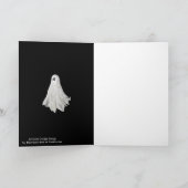 Witziges Gespenst Halloween vergangener Zeichn Karte (Innenseite)