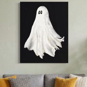 Witziges Gespenst Halloween vergangener Zeichn Leinwanddruck