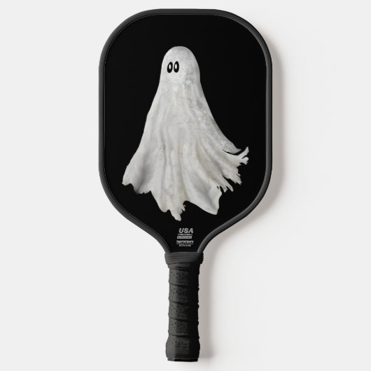 Witziges Gespenst Halloween vergangener Zeichn Pickleball Schläger (Rückseite)