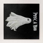 Witziges Gespenst Halloween vergangener Zeichn Puzzle (Horizontal)