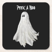 Witziges Gespenst Halloween vergangener Zeichn Rechteckiger Pappuntersetzer (Vorderseite)