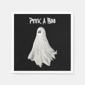 Witziges Gespenst Halloween vergangener Zeichn Serviette (Vorderseite)