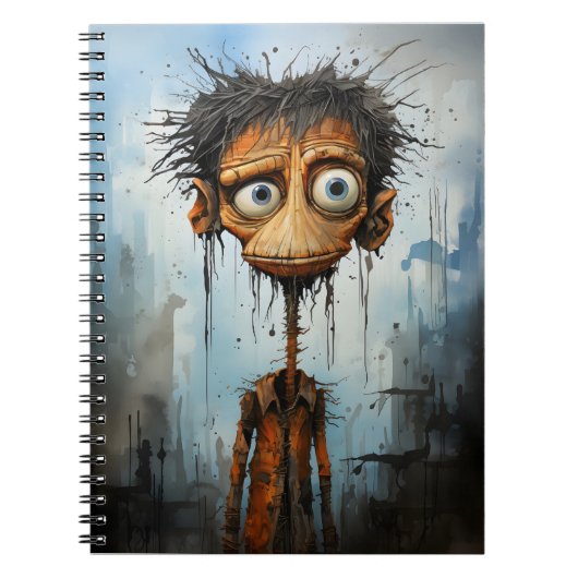 Witziges Halloween-Cartoon-Monster Notizblock (Vorderseite)