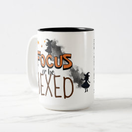 Witziges Halloween-Coffee Focus sein Hexengeschenk Zweifarbige Tasse