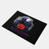 Witziges Halloween gewitchte schwarze Katze Was? Fußmatte (Schrägansicht)