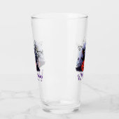 Witziges Halloween gewitchte schwarze Katze Was? Glas (Links)