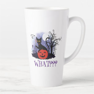 Witziges Halloween gewitchte schwarze Katze Was? Milchtasse