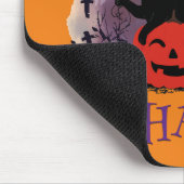 Witziges Halloween gewitchte schwarze Katze Was? Mousepad (Ecke)