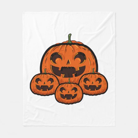 Witziges Halloween-Kürbis, Spooky Halloween Fleecedecke (Vorderseite)