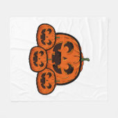 Witziges Halloween-Kürbis, Spooky Halloween Fleecedecke (Vorderseite (Horizontal))