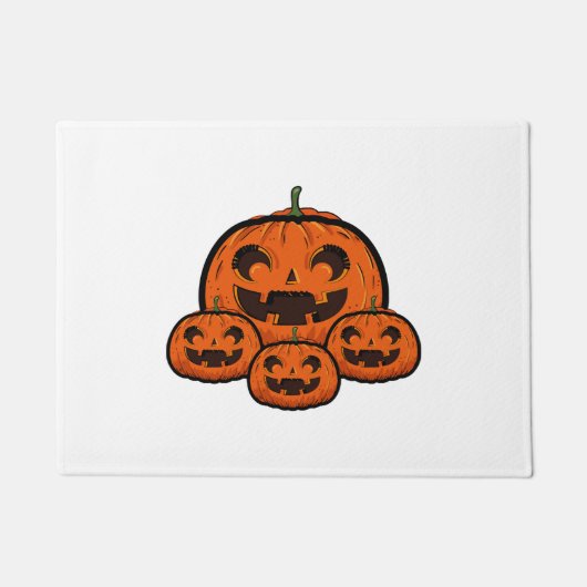 Witziges Halloween-Kürbis, Spooky Halloween Fußmatte (Vorderseite)