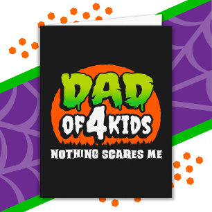 Witziges Halloween Nichts stört mich Vater von 4 K Karte
