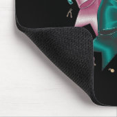 Witziges Halloween Rosa wird gut mit grünem Wo Mousepad (Ecke)