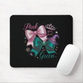 Witziges Halloween Rosa wird gut mit grünem Wo Mousepad (Mit Mouse)