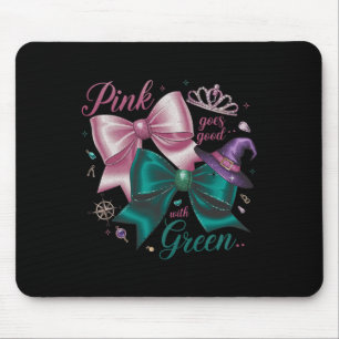 Witziges Halloween Rosa wird gut mit grünem Wo Mousepad