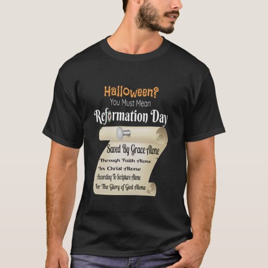 Witziges Halloween Sie müssen Gemeinen Reformation T-Shirt (Vorderseite)