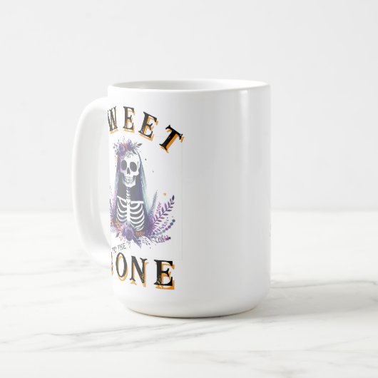 Witziges Halloween Sweet to Bone Kaffeetasse (Vorderseite Links)