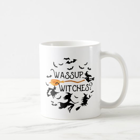 Witziges Halloween "Wassup Hexen?" Kaffeetasse (Rechts)