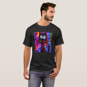 Witziges Kätzchen schwarze Katze Meme T-Shirt (Vorne ganz)