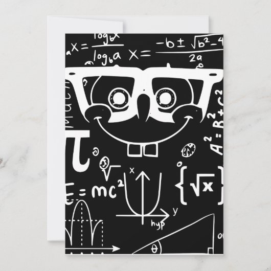 witziges Mem djokes mathematisch-fröhliches Gesich Einladung (Vorderseite)