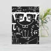 witziges Mem djokes mathematisch-fröhliches Gesich Einladung (Stehend Vorderseite)