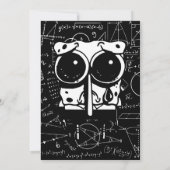 witziges Mem djokes mathematisch-fröhliches Gesich Einladung (Rückseite)