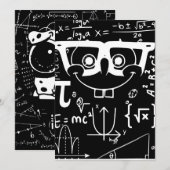 witziges Mem djokes mathematisch-fröhliches Gesich Einladung (Vorne/Hinten)