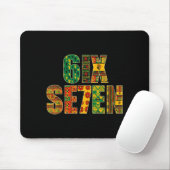 Witziges Meme 6 7 Sechs Sieben Schwarzer Monat der Mousepad (Mit Mouse)