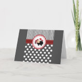 Witziges, niedliches Weihnachtsschaf-Muster Feiertagskarte (Rückseite)