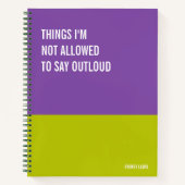 Witziges Notebook, humorvolles Writing Pad Journal Notizblock (Vorderseite)