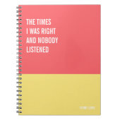 Witziges Notebook, humorvolles Writing Pad Journal Notizblock (Vorderseite)