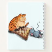 Witziges Notebook mit Cat and Mouse Playing Schach Notizblock (Rückseite)