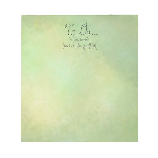 Witziges Notizblock "zu tun oder nicht zu tun" (Vorderseite)