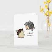 Witziges Paar, das sich mit den Realitäten der Gen Karte (Gelbe Blume)