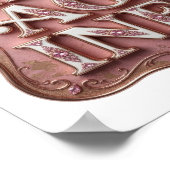 Witziges Pink IM AG INE Text Design Poster (Ecke)