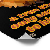 witziges Poster "A TRUE KING.." (Ecke)