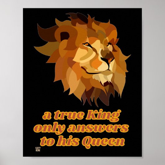 witziges Poster "A TRUE KING.." (Vorne)