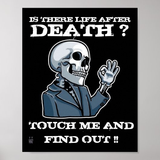 witziges Poster "IST DA LIFE NACH DEM TOD?" (Vorne)